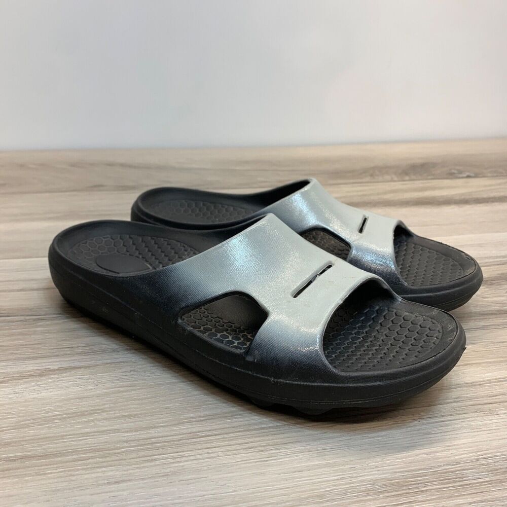 Spenco Recovery Slide Sandal Mens 9 Silver Fusion Slip On Comfort Womens 10